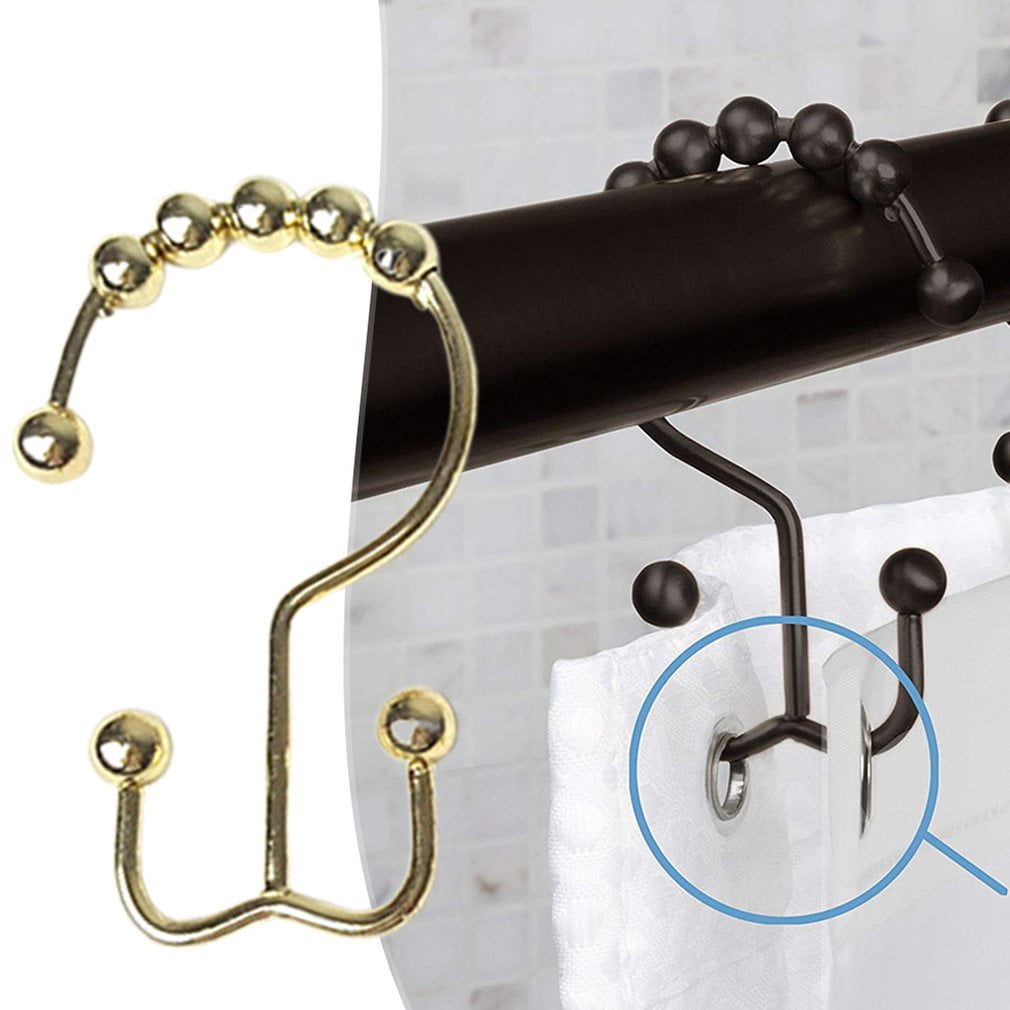 Stainless Steel Shower Curtain Double Hook Shower Curtain Hook Curtain