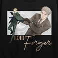 thumbnail image 2 of Spy X Family Loid Forger Character Art Women's Black Crew Neck Short Sleeve Crop Top-XS, 2 of 4