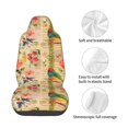 thumbnail image 4 of Picia Vintage Bird Print Waterproof Sweating Car Seat Cover for Post Gym Workout, Running, Beach and Hiking, Universal Fit Anti-Slip Bucket Seat Protector, 4 of 5