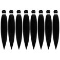 thumbnail image 1 of Extensiones de cabello sintético preestirado Difunee para trenzas - 61 cm (8 paquetes) - Negro azabache - Para trenzas retorcidas o de caja - Textura Yaki - Fijación en agua caliente (61 cm, n.° 1-8P), 1 of 1