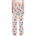 thumbnail image 3 of Dailycode Women's Pajama Pants Wide Leg Lounge Pj Bottoms With Pockets Small Flower and Dots, 3 of 7