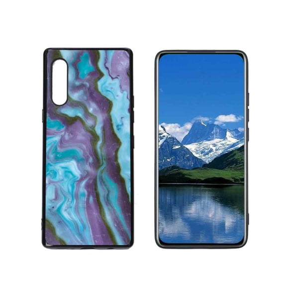 Compatible with LG Velvet 5G Phone Case, Marble-126 Case Men Women, Flexible Silicone Shockproof Case for LG Velvet 5G
