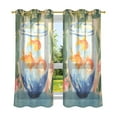 thumbnail image 6 of Yayeee Window Curtains Light Filtering 63"x52" Grommet Panel Pair Home Living Room Decor, Blue Goldfish Bowl, 6 of 7