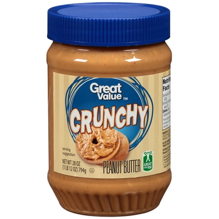 Great Value Crunchy Peanut Butter, 28 oz