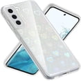 thumbnail image 2 of for Samsung Galaxy Clear Silicone Heart Women Girls Cute Slim Protective Phone Case (Samsung S22 Ultra, Heart), 2 of 8