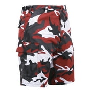 Rothco Colored Camo BDU Shorts,Red Camo,Medium