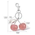 thumbnail image 2 of MODANU Cherry Bag Charm, Cherry Bag Charm Purse Charms Keychain- Car Cherry Accessories keychian, Christmas Valentine Bag Gifts for Women, Silver, 2 of 8