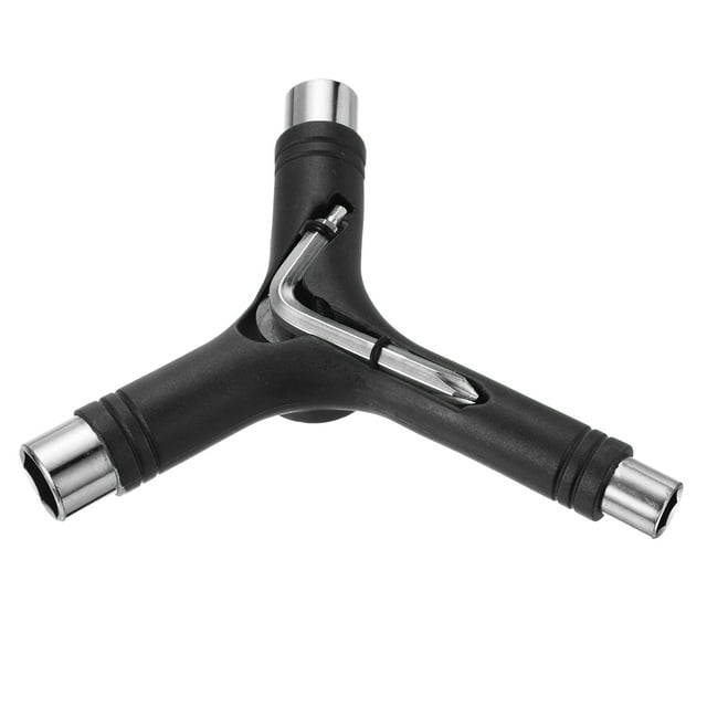 Unique Bargains All-In-One Skate Tool Multi-Function Portable Skateboard Tool Y Tool, Black