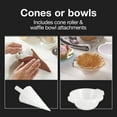 thumbnail image 3 of Proctor Silex Waffle Cone and Ice Cream Bowl Maker with Browning Control, Nonstick Plates, White, 3 of 8