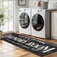 thumbnail image 2 of Findosom 2'x6' Farmhouse Laundry Rug Floor Mat,Non Slip Laundry Room Runner Rug with Rubber Backing Washable Indoor Floor Area Rug for Kitchen Laundry Bathroom Hallway Entryway,Black, 2 of 7