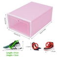 thumbnail image 2 of 20PCS Rectangular Thicken Plastic Shoe Container Foldable Shoe Box Organizer 33*23*14cm/13*9.1*5.5inch, 2 of 12