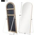 thumbnail image 3 of ZXNYH Arched Full Length Mirror, Large Arched Wall Mirror Floor Mirror with Stand, Full Body Dressing Mirrors Standing Hanging or Leaning Against Wall, Aluminum Alloy Thin Frame 65"x22", Gold, 3 of 5