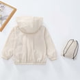 thumbnail image 5 of Children's Jackets Dqueduo Boys And Girls Summer Casual Fashion Hooded Zip Up Sun Protection Loose Jacket With Pockets Beige 3-4 Years, 5 of 9