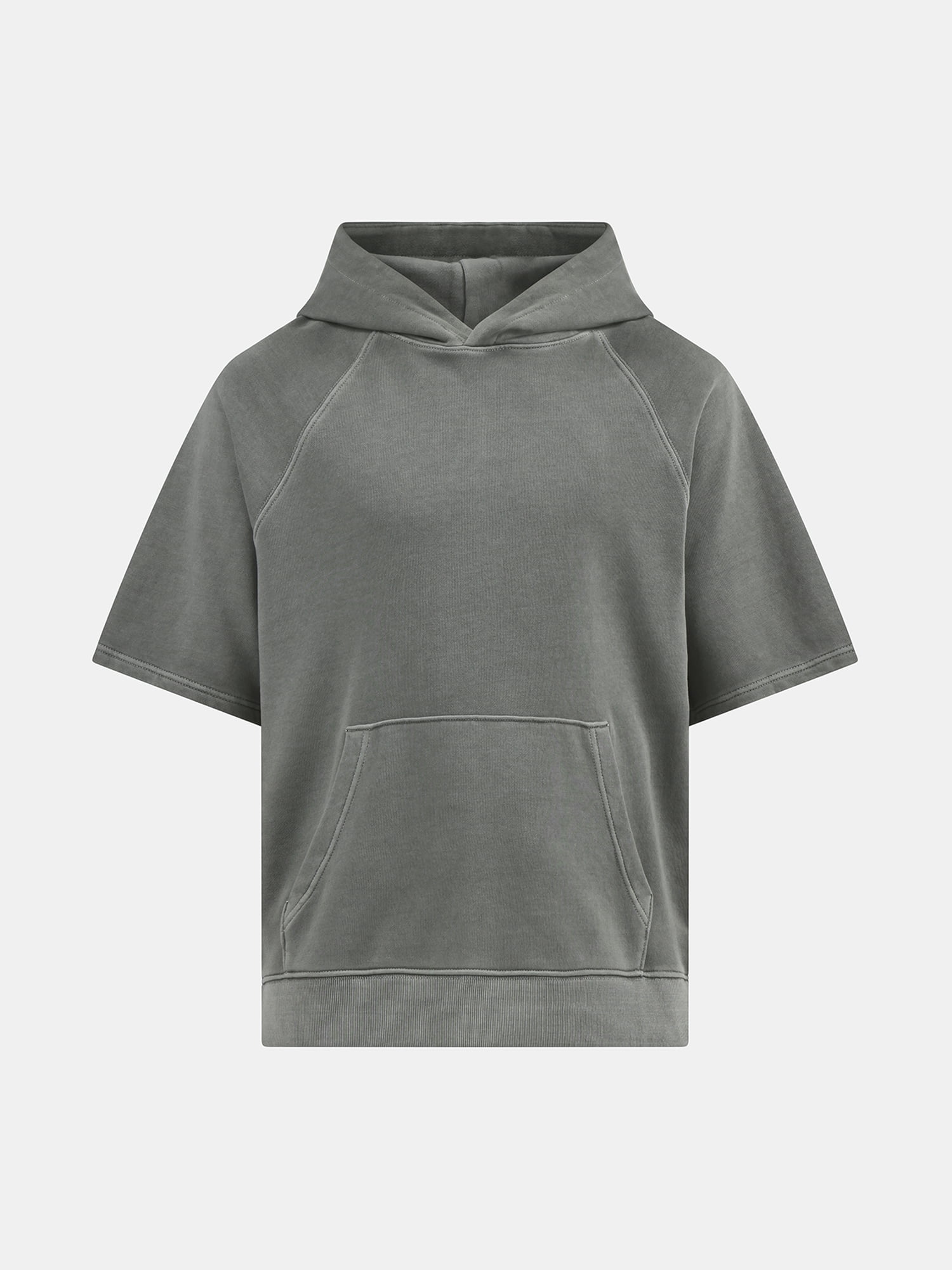 No Boundaries French Terry Pullover Hoodie with Short Sleeves, Men's and Big Men's