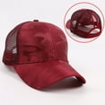 thumbnail image 2 of iHPH7 Mens Sun Hats with Uv Protection Funny Trucker Hats Running Accessories for Women Vintage Trucker Hat Sun Cap, Wine One Size, 2 of 7