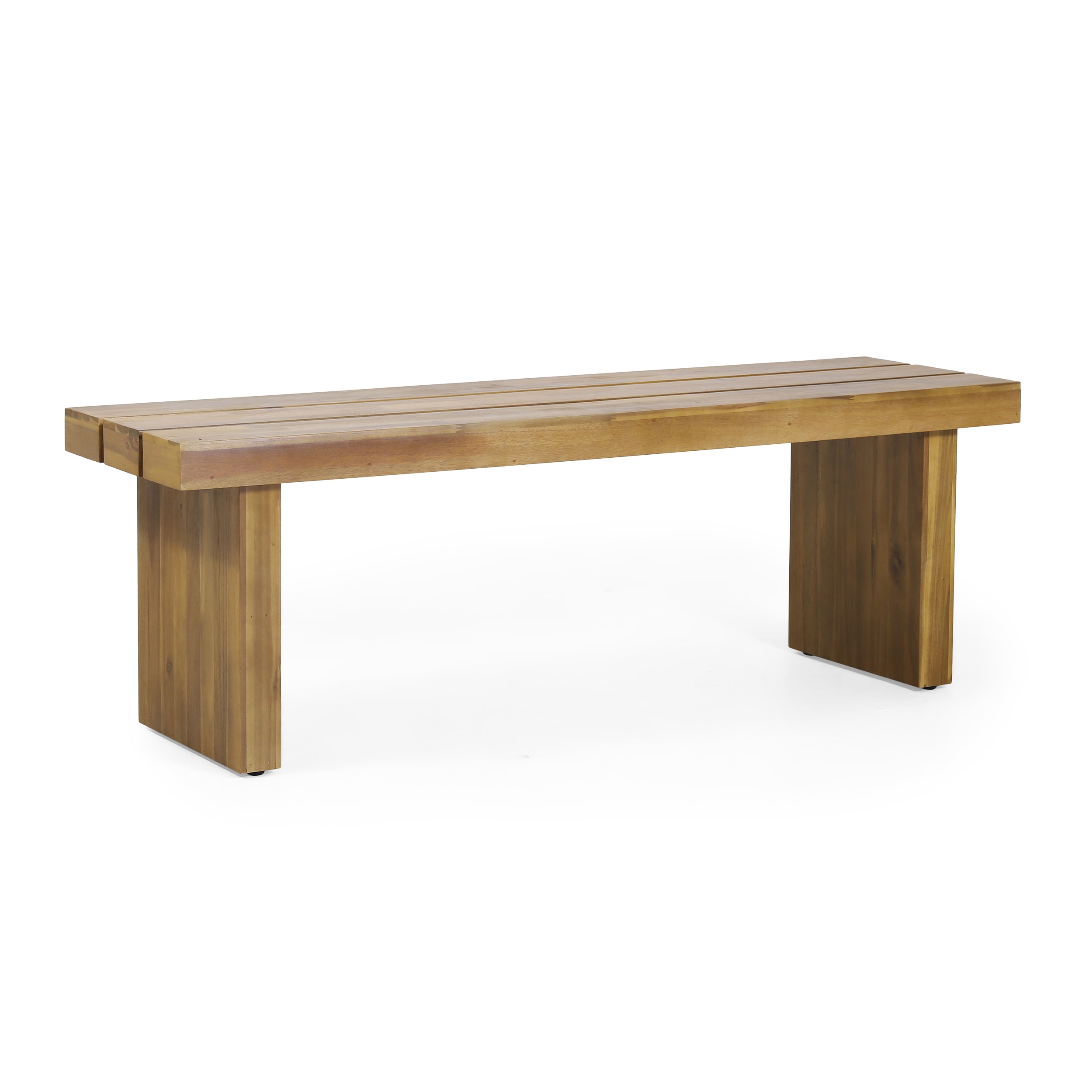 Outdoor Garden Rest Bench, Acacia Wood Outdoor Leisure Seat for Patio Garden, Teak