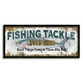 thumbnail image 2 of Stupell Industries Rustic Fishing Tackle Sign Those Who Bait Phrase Modern Painting White Framed Art Print Wall Art, 13 x 30, Design by Conrad Knutsen, 2 of 5