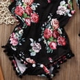 thumbnail image 4 of Douhoow 0-24m Baby Girl Romper Summer Floral Tassel Bodysuit with Headband, 4 of 9