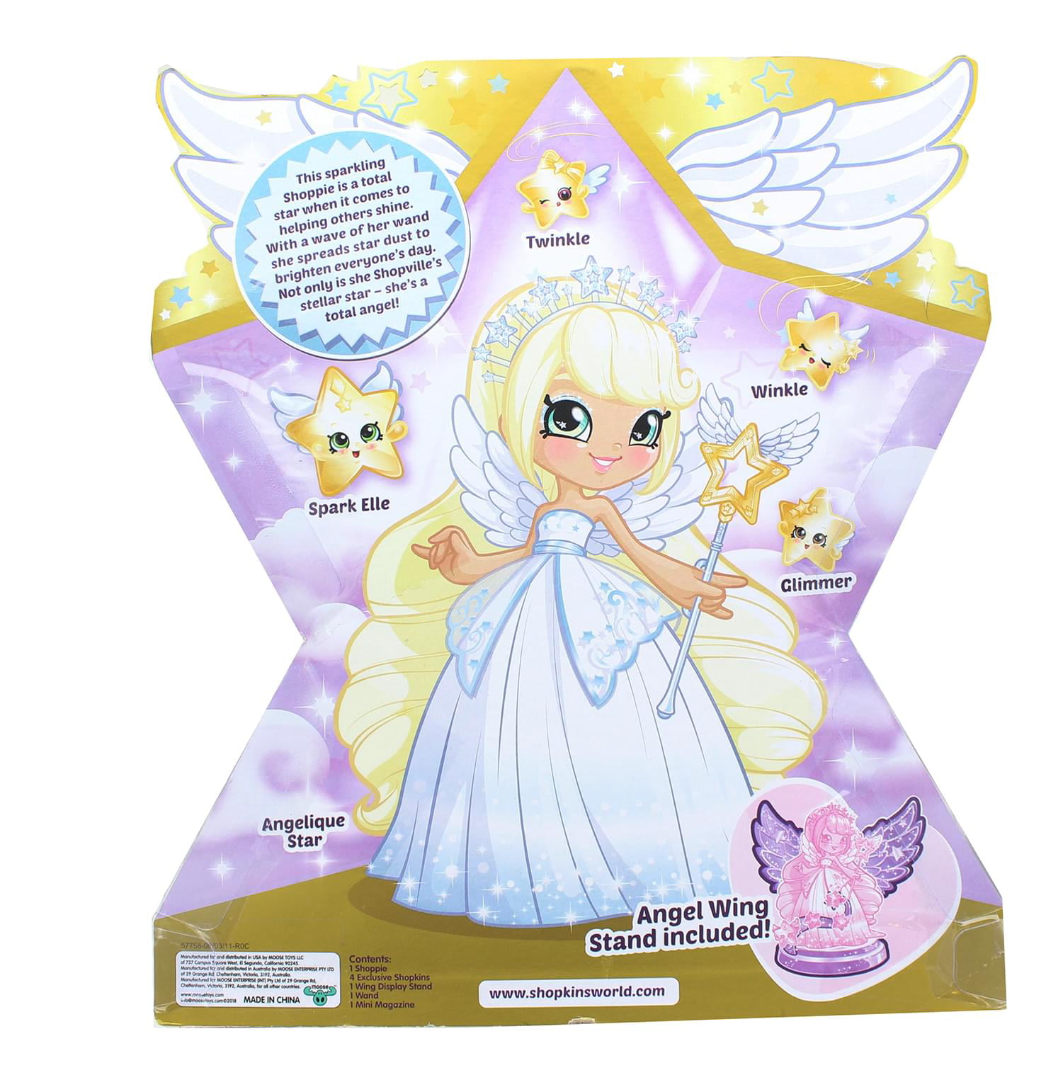 Shopkins Angelique Star Special Edition Angel Shoppies Doll With Wings B2 for sale online