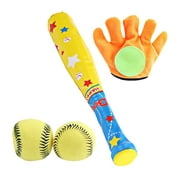 4pcs Children's Sports Toys Baseball Leisure Sports Glove And Ball Toy Set For Kids Childrens Toddler Boy Gifts