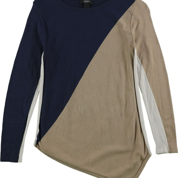 Alfani Womens Colorblocked Pullover Sweater, Multicoloured, Petite, P