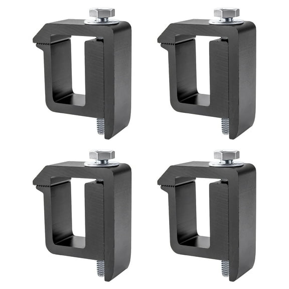 AA-Racks P-AC-05 Truck Cap/Camper Shell Mounting Clamp fit Chevy Silverado Sierra,Dodge Dakota Ram,Ford F150,Mitsubishi Raider,Nissan Titan,Toyota Tundra, Set of 4 - Black