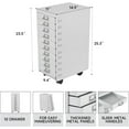 thumbnail image 4 of File Cabinet Mini 10 Tier Metal File Organizer Document Organizer with Wheel, Black Color, for Home Office, Office Desk File, 4 of 10