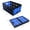Blue#5, variant on Collapsible Utility Cart Multi Use Functional Collapsible Shopping Carts 2-Tier Collapsible Shopping Cart with Baskets Carrito para Supermercado con Ruedas,