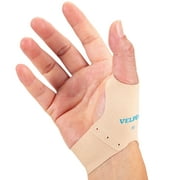 VELPEAU Elastic Thumb Brace Liner (Pair) - Soft Compression Sleeve Protector (Small)
