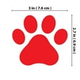 thumbnail image 2 of FINCIBO 3" x 3" Vinyl Decor Decal Sticker Removable For Notebook, Ipad, Car - Set of 4 Red Paw Dog, 2 of 5