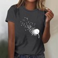 thumbnail image 1 of COM1950s Shorts pour Femmes, Hauts pour Femmes, T-Shirt Décontracté à Manches Courtes et Col Rond Imprimé pour Femmes, Hauts à Manches Courtes pour Femmes, Hauts à Manches 3/4 pour Femmes, 1 of 3
