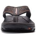 thumbnail image 3 of Sandalias tipo flip-flop KIIU para hombre, color marrón, resistentes al agua, con soporte de arco, 3 of 6