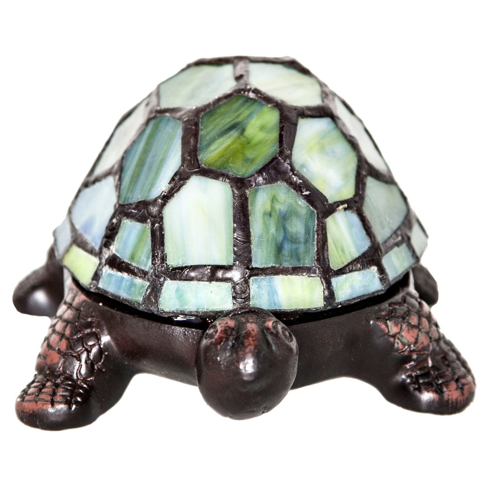 River Of Goods 2 5 Stained Glass Yellow Turtle Led Wireless Table Lamp s Walmart Com