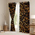 thumbnail image 3 of Castle Fairy Vintage Cheetah Curtains Pack of 2 (42x84 Each),Leopard Curtains Blackout, 3 of 6