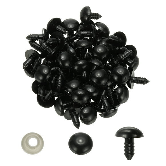 Uxcell 16mm Safety Eyes, 100 Set Plastic Craft Eyes with Washers for Stuffed Animals DIY Craft