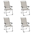 thumbnail image 1 of Lafuma Alu Cham Pliant Patio Maille Chaise, Seigle Gris (Lot de 4), 1 of 4