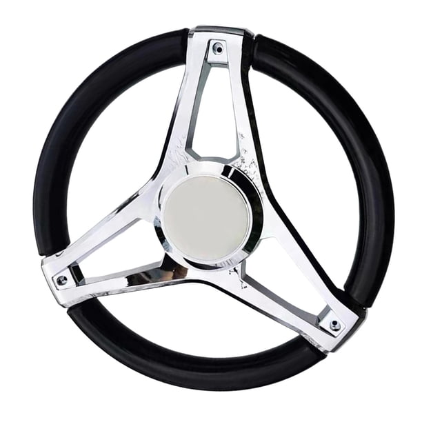 Volant Bateau 35 Cm – 3 Rayons, Aluminium Et Mousse PU, Antidérapant, Design Ergonomique – Compatible Yacht, Ponton, Bateau De Plaisance