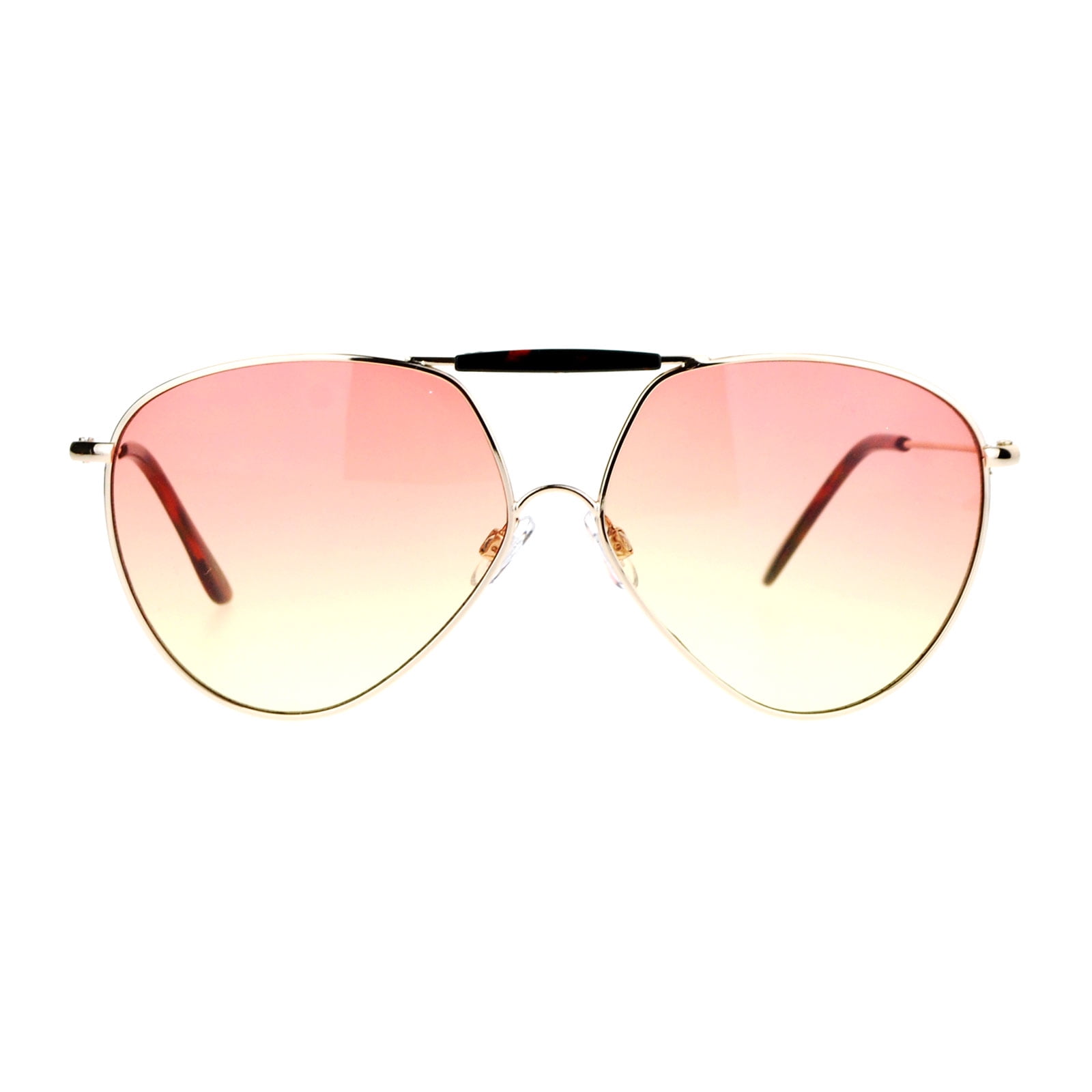 Sunglasses Ladies Mens Women's Pilot Coloured Translucent Oceanic Lens Brow Bar 