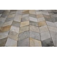 thumbnail image 2 of Exquisite Rugs Handmade Stitched Assorted Natural Hide Chevron Rug, 2 of 3