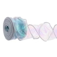 thumbnail image 1 of Cinta de Organza Iridiscente Uxcell, Cintas de Chiffon con Alambre Brillante, Hilo de Cola de Pez para Envolver Regalos en Gris, 1 of 6