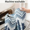 thumbnail image 5 of Blue Chevron Geometric Boho Pattern Bathroom Rugs Mat,Non Slip Microfiber Bathroom Rug,Rubber Backing,Soft Bathroom Mats for Bathroom Floor,Tub and Shower,20x32in(50x80cm), 5 of 5