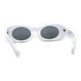 thumbnail image 2 of Womens Unique Concave Thick Mod Plastic Sunglasses Green Black, 2 of 4