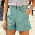 thumbnail image 6 of Sokhug Casual Shorts for Women High Waist Loose Fit Deep Utility Pockets Summer Daily Wear Outdoor Short, 6 of 8