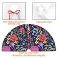 thumbnail image 4 of Rateoe Floral Print Christmas Tree Skirt 48" for Xmas Holiday New Year Party Circle Tree Mat Ornaments Decoration, 4 of 7