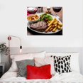 thumbnail image 4 of Nawypu Wall Art Canvas Paintings Decorative Grilled Rib eye Beef Steak Framed Artwork for Bedroom Living Room Posters Kitchen Dining Room Home Office can be Hung, 4 of 4
