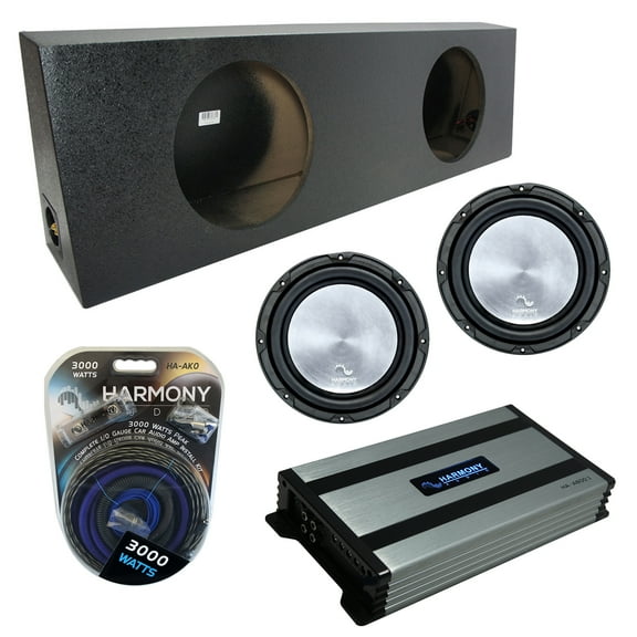 Universal Regular Standard Cab Harmony A122 Dual 12" Rhino Sub Box & HA-A800.1