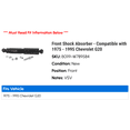 thumbnail image 2 of Front Shock Absorber - Compatible with 1975 - 1995 Chevy G20 1976 1977 1978 1979 1980 1981 1982 1983 1984 1985 1986 1987 1988 1989 1990 1991 1992 1993 1994, 2 of 2