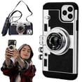 thumbnail image 2 of Emily In Paris-Funda de cuero Retro para cámara 3D, accesorio para IPhone 11, 13, 14 Pro Max, 12 Mini, XS, XR, X, 7, 8 Plus, SE 2020, IPone 13Pro Fivean unisex, 2 of 2