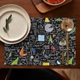 thumbnail image 5 of Math Equations Colorful Doodles Black Pattern Summer Placemats Table Placemats Set Of 4-Linen Kitchen Washable Placemats Table Mats 11.8"x17.7" Non-Slip Heat Resistant, 5 of 6