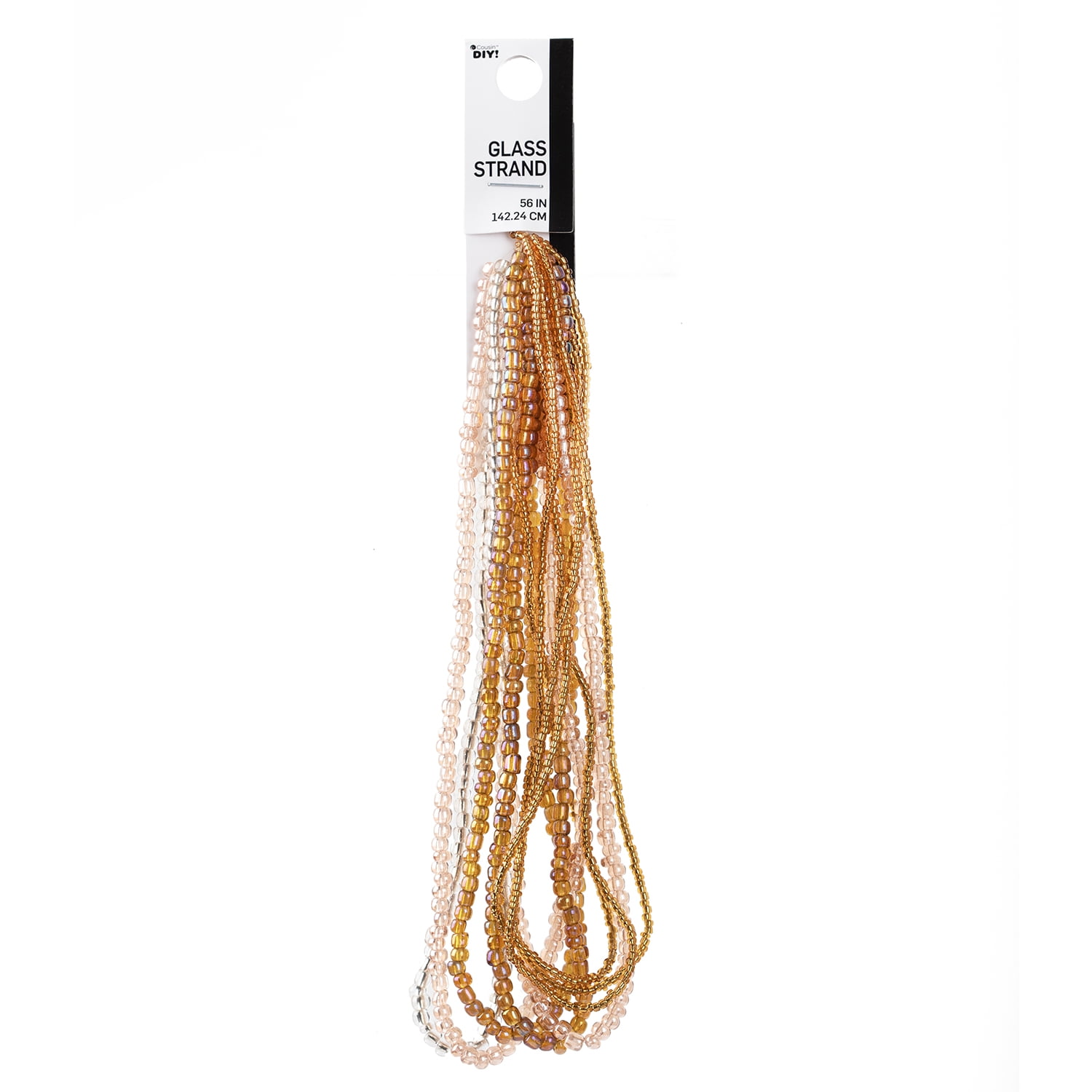 (2 pack) Cousin DIY 8-Strand Pink/Gold/Silver Seed Beads, Adult -Model 69995890